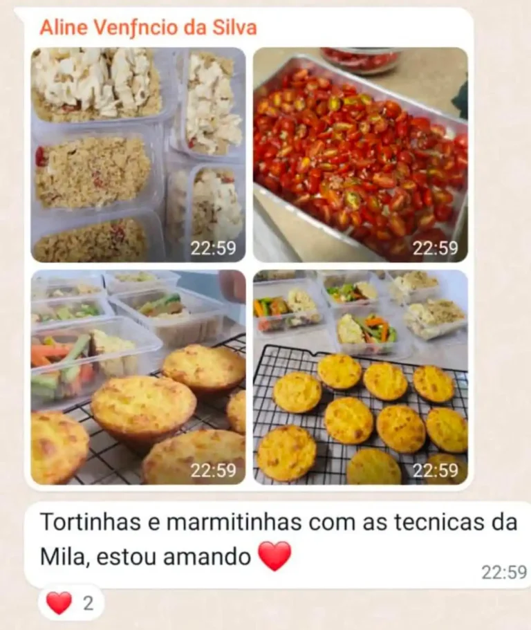 Depoimento Chef Mila Ensina curso